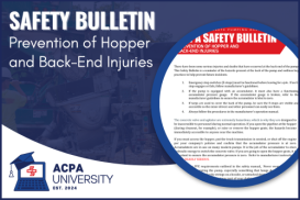 ACPA - Safety Bulletin:  Prevention of Hopper and Back-end Injuries